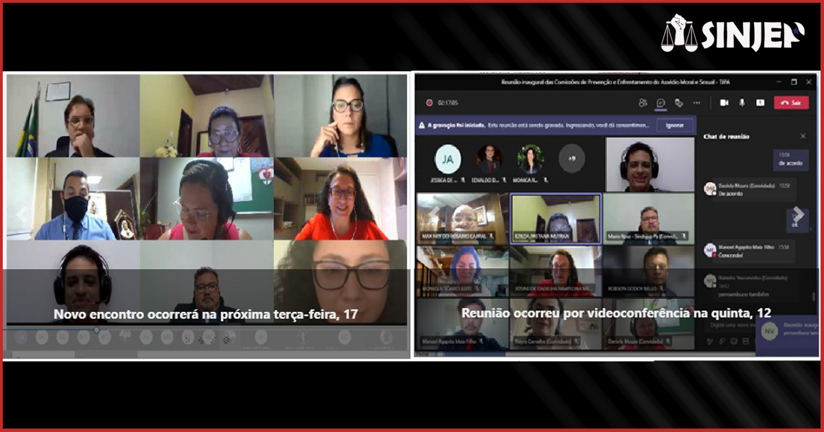 Read more about the article Comissões de Prevenção e Enfrentamento do Assédio Moral, Sexual e Discriminação realizam primeira reunião conjunta e virtual.