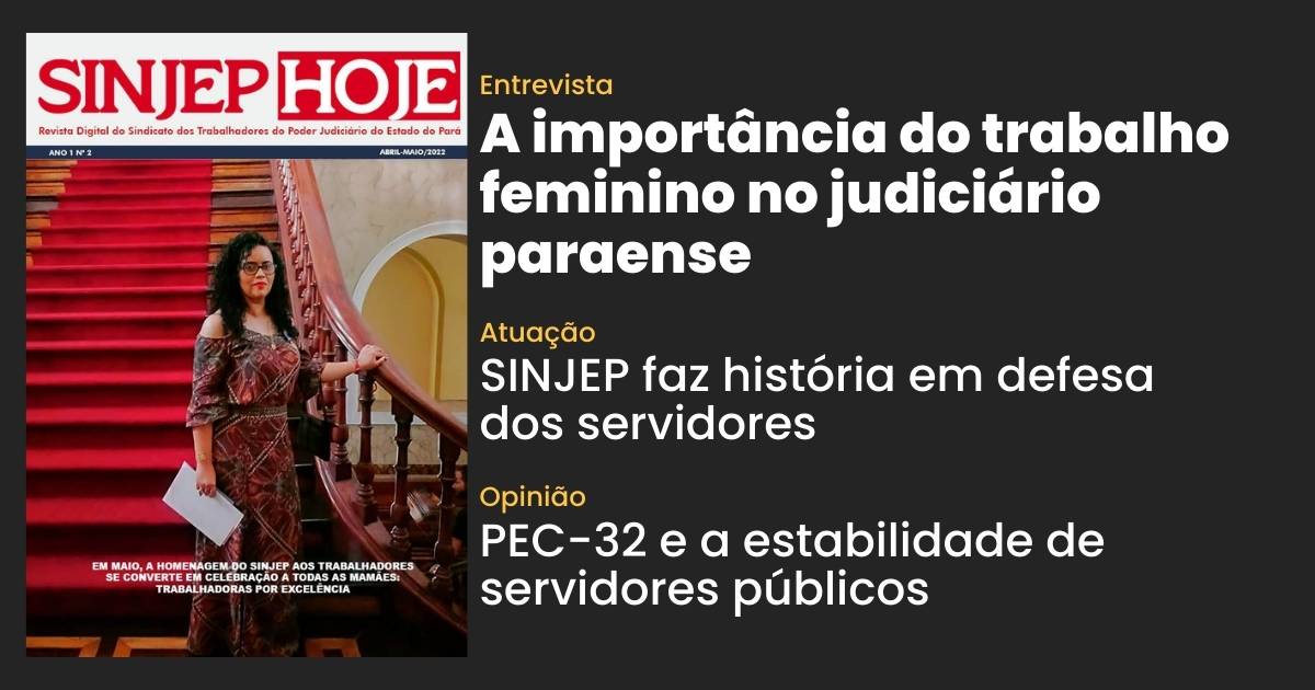 Read more about the article Em maio, na SINJEPHOJE