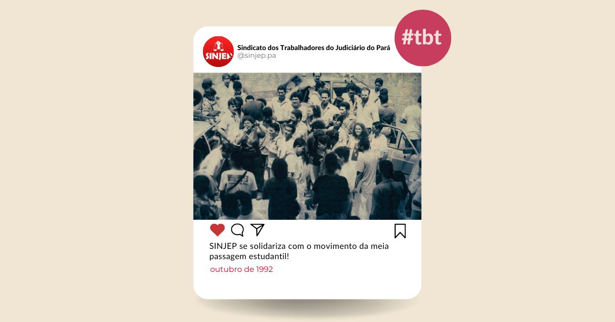 Read more about the article SINJEP apoia Protesto Estudantil de 1992 pela Meia Passagem – #tbt